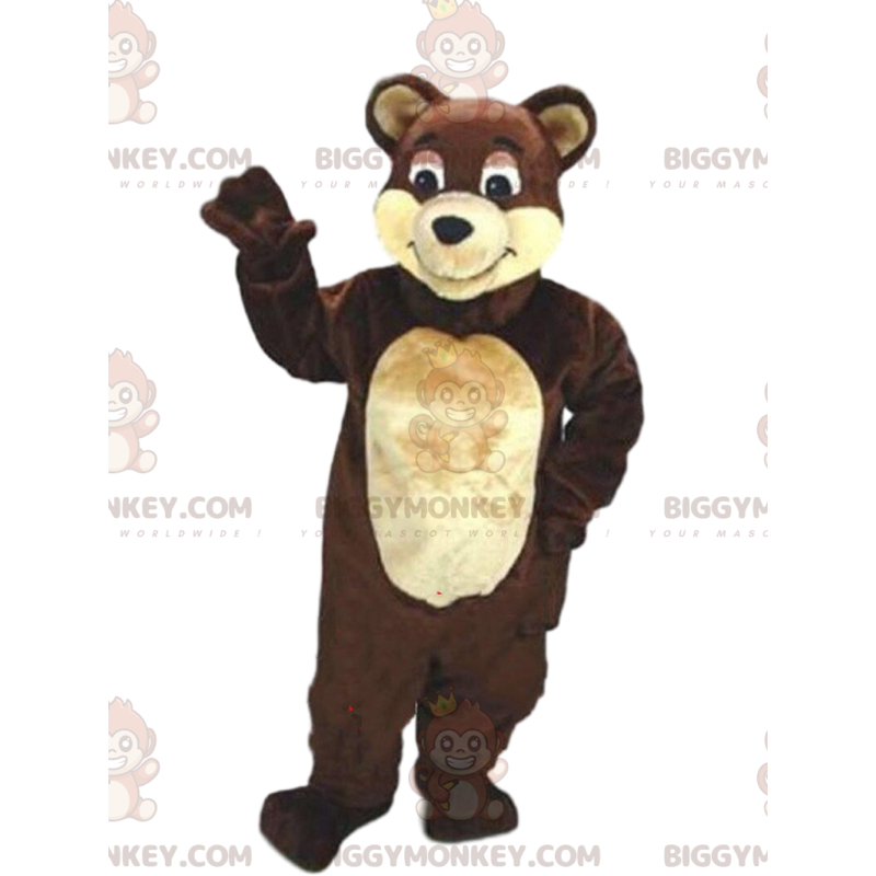 Fantasia de mascote de urso pardo BIGGYMONKEY™, fantasia de
