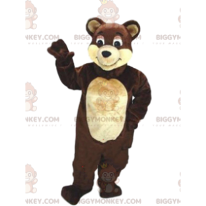 Costume de mascotte BIGGYMONKEY™ d'ours marron, costume de