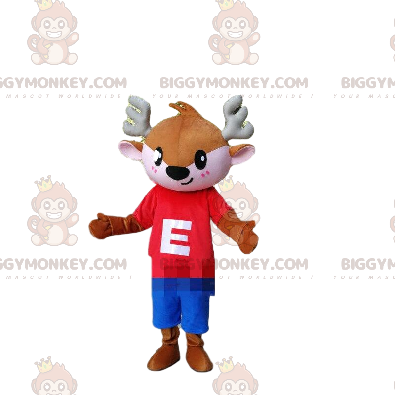 Costume da mascotte renna BIGGYMONKEY™, costume da caribù