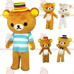 Kostým maskota Teddy BIGGYMONKEY™ s pruhovaným topem, kostým