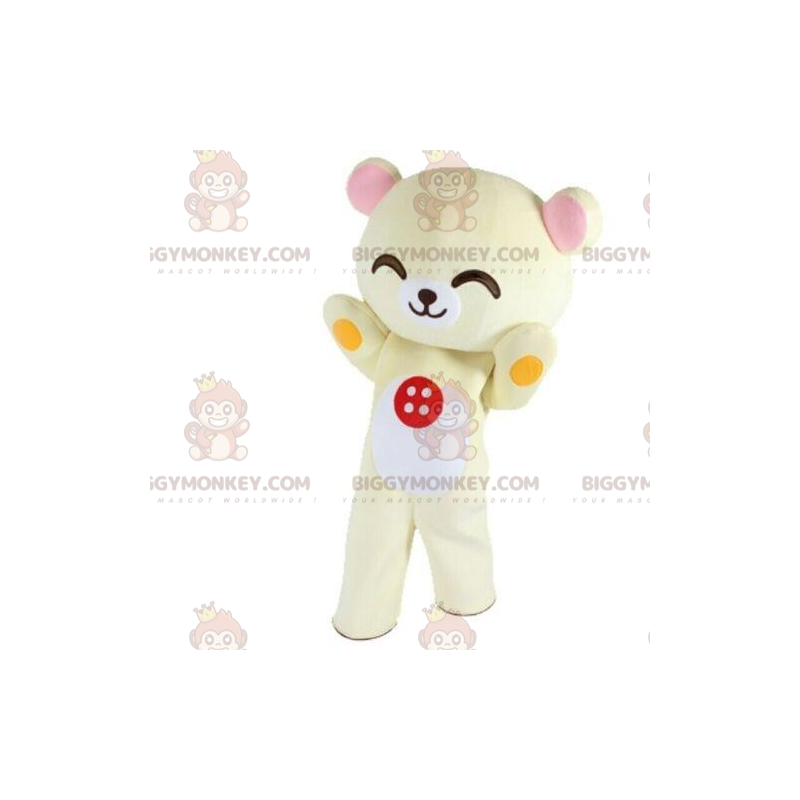 Costume de mascotte BIGGYMONKEY™ d'ours en peluche jaune