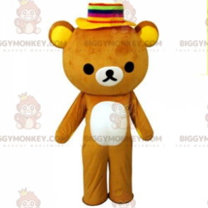 Disfraz de mascota Bear BIGGYMONKEY™ con sombrero de colores