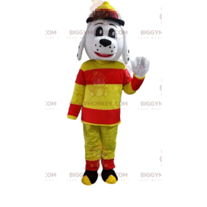 BIGGYMONKEY™ costume mascotte di cane vestito da vigile del