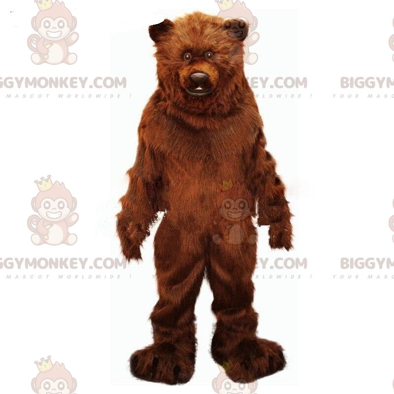 Brun björn BIGGYMONKEY™ maskotdräkt, realistisk björndräkt