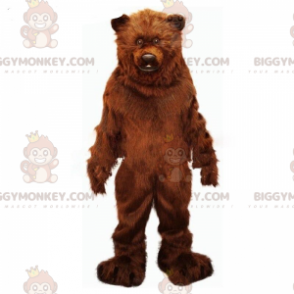 Ruskea karhu BIGGYMONKEY™ maskottiasu, realistinen karhuasu