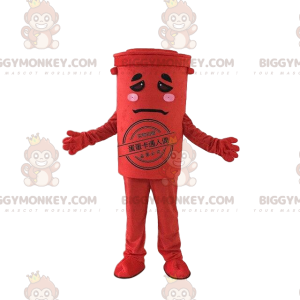 Red Bin BIGGYMONKEY™ Maskottchen-Kostüm, Müllcontainer-Kostüm