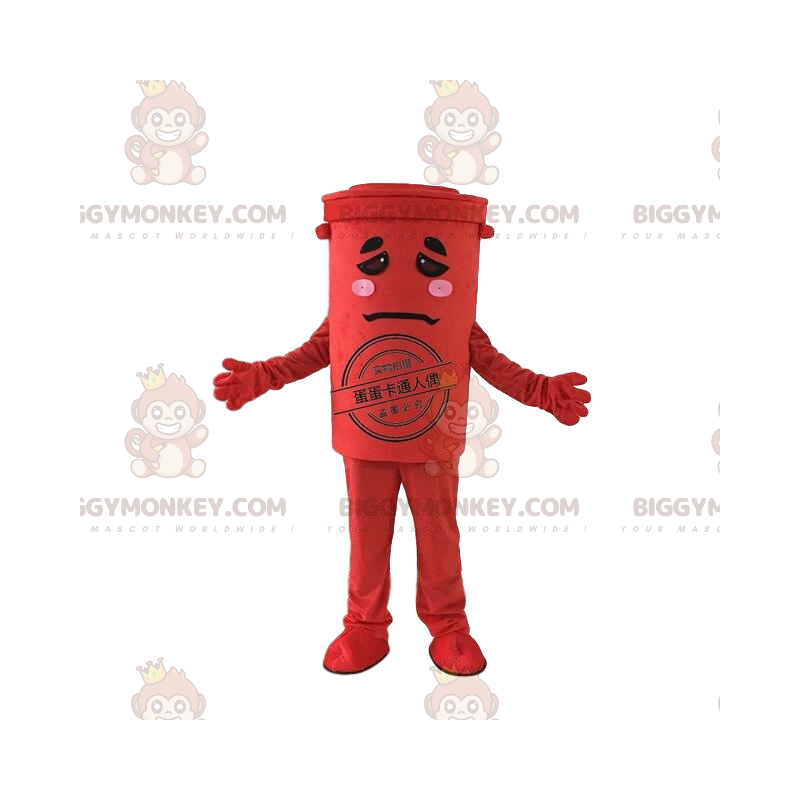 Red Bin BIGGYMONKEY™ Maskottchen-Kostüm, Müllcontainer-Kostüm