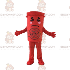 Red Bin BIGGYMONKEY™ Maskottchen-Kostüm, Müllcontainer-Kostüm