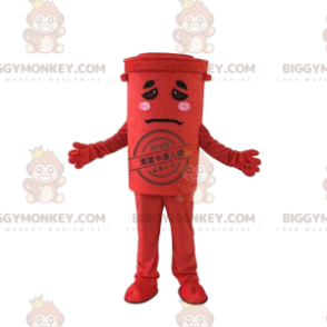 Traje de mascote Red Bin BIGGYMONKEY™, Traje de lixeira