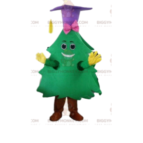 Grönt träd BIGGYMONKEY™ maskotdräkt, träddräkt, julgran -