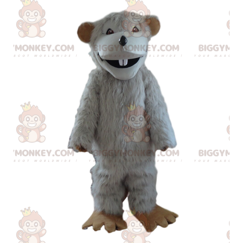 Costume de mascotte BIGGYMONKEY™ de souris grise, costume de