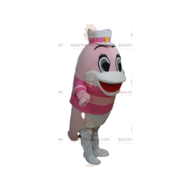 Pink Dolphin BIGGYMONKEY™ Mascot Costume, Fish Costume, Sea