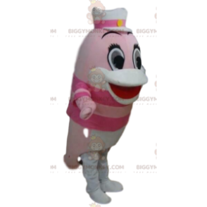 Costume da mascotte BIGGYMONKEY™ delfino rosa, costume da