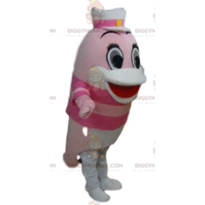 Costume de mascotte BIGGYMONKEY™ de dauphin rose, costume de