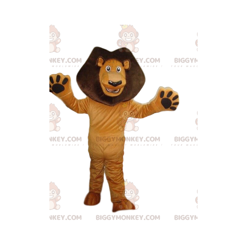 Kostým maskota BIGGYMONKEY™ Alexe, slavného lva z karikatury