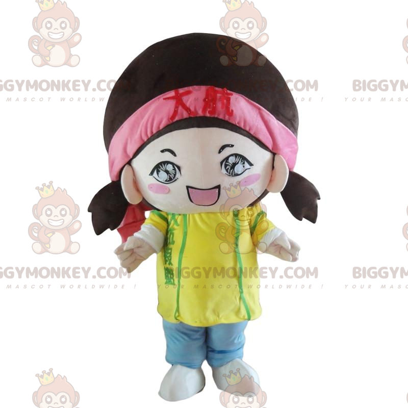 Fantasia de mascote de donzela colorida BIGGYMONKEY™, fantasia