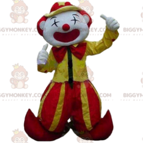 Disfraz de mascota BIGGYMONKEY™ de payaso amarillo y rojo