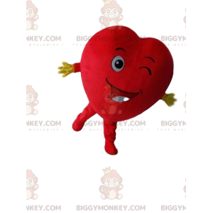 Disfraz de mascota BIGGYMONKEY™ con corazón rojo gigante