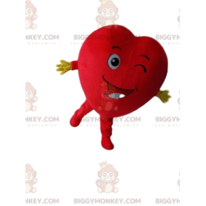 Costume de mascotte BIGGYMONKEY™ de cœur rouge géant, faisant
