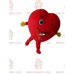 Costume mascotte BIGGYMONKEY™ con cuore rosso gigante che fa