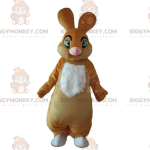 Plump Bunny BIGGYMONKEY™ maskotdräkt, brun kaninkostym, brun
