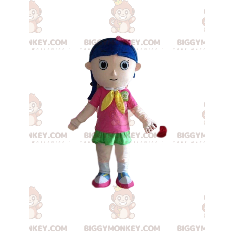 Traje de mascote de menina BIGGYMONKEY™, traje de colegial