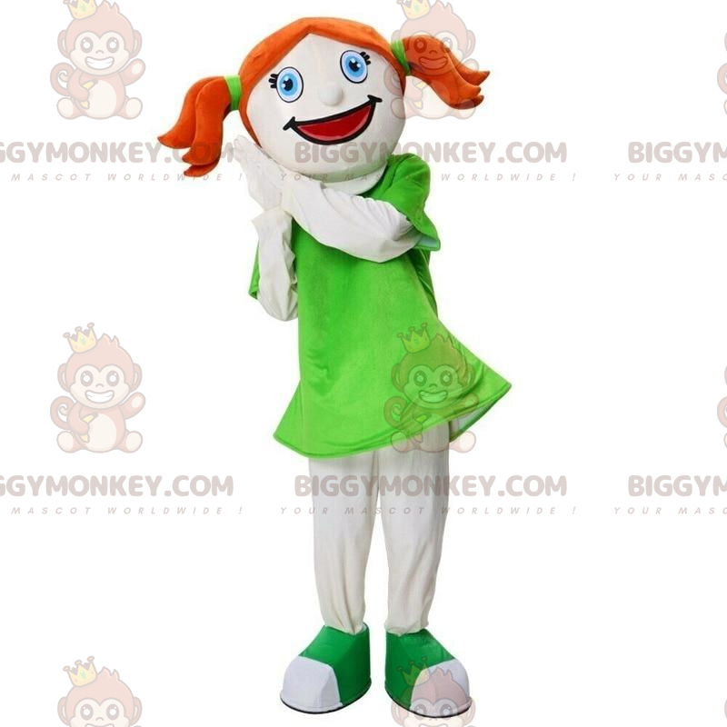 Costume da mascotte BIGGYMONKEY™ da ragazza dai capelli rossi