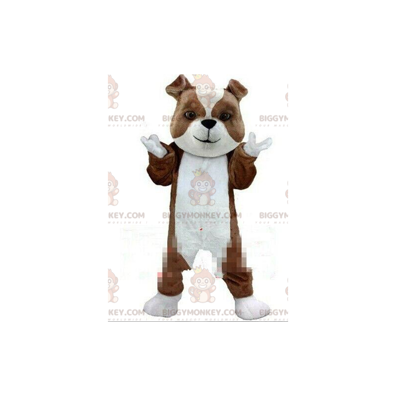 Fantasia de mascote BIGGYMONKEY™ para cachorro marrom e branco