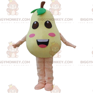 BIGGYMONKEY™ costume mascotte pera gialla, costume da frutta