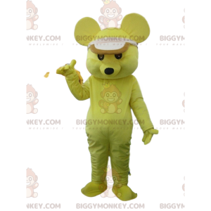 Costume de mascotte BIGGYMONKEY™ de souris jaune avec une