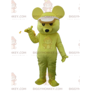 Disfraz de mascota de ratón amarillo BIGGYMONKEY™ con gorra