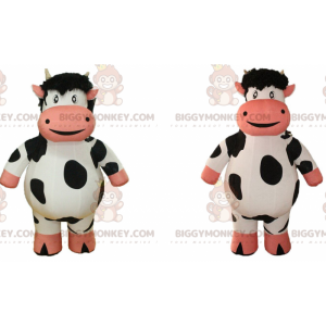 2 BIGGYMONKEY™s Maskottchen, aufblasbare Kühe, Bauernhofkostüme