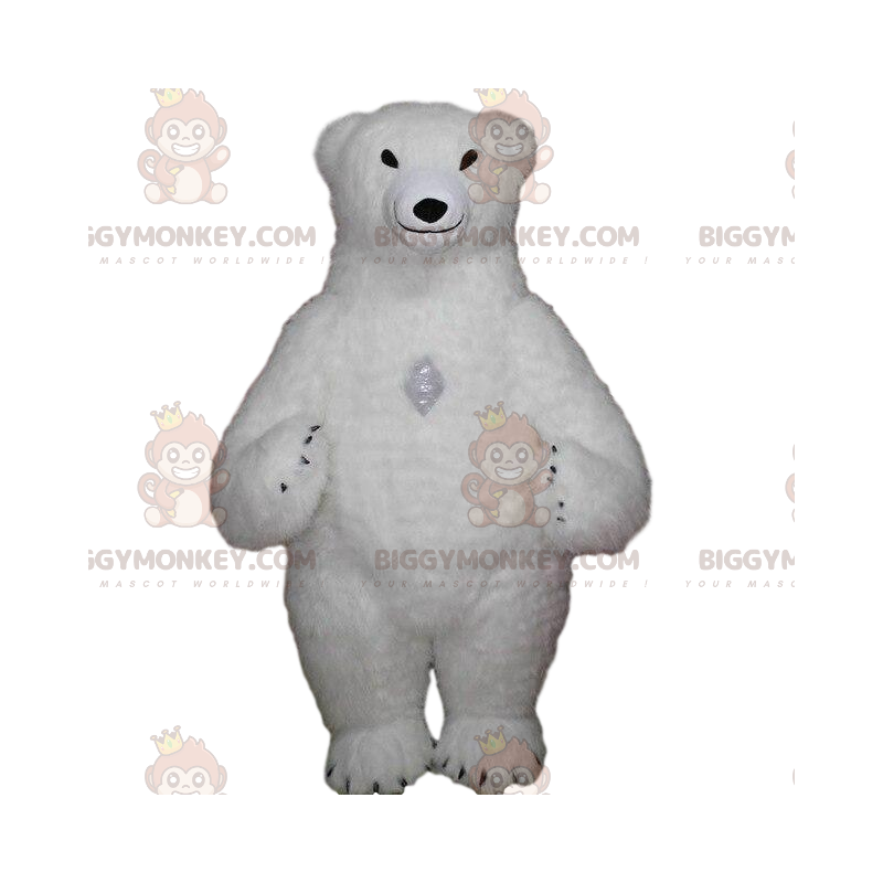 BIGGYMONKEY™ Costume Gonfiabile da Orso Bianco da Mascotte