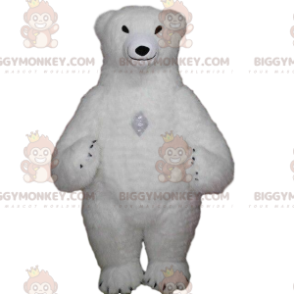 BIGGYMONKEY™ Inflatable White Bear Mascot Costume, Giant Polar