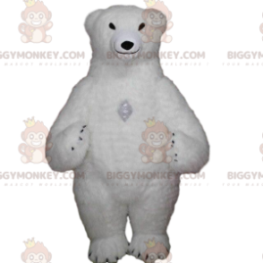 Nafukovací kostým maskota bílého medvěda BIGGYMONKEY™, kostým