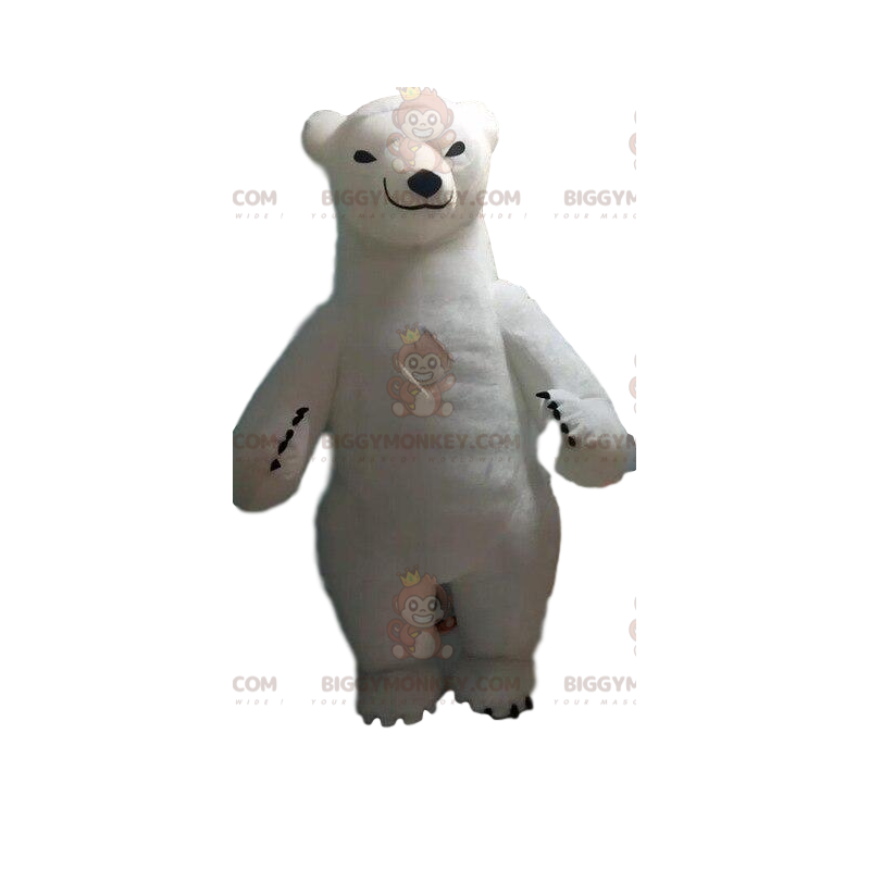 BIGGYMONKEY™ Costume Gonfiabile da Orso Bianco da Mascotte