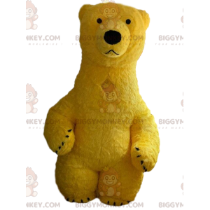 BIGGYMONKEY™ Maskottchen-Kostüm, aufblasbarer gelber Bär