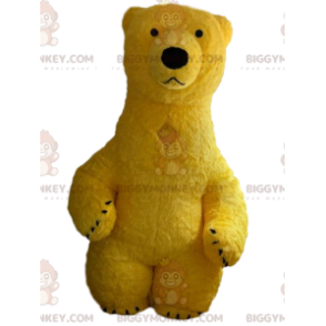 BIGGYMONKEY™ mascot costume inflatable yellow bear, giant teddy