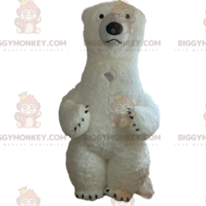 BIGGYMONKEY™ Costume Gonfiabile da Orso Bianco da Mascotte