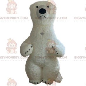 BIGGYMONKEY™ Costume Gonfiabile da Orso Bianco da Mascotte