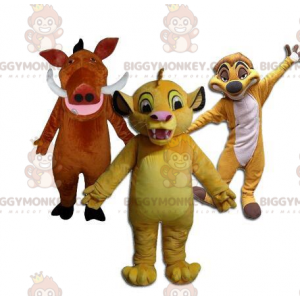 3 mascotas de BIGGYMONKEY™, Timon, Pumba y Simba de la