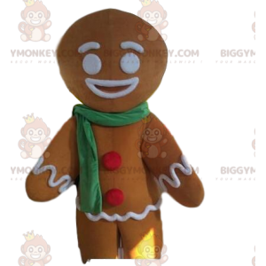 Gingerbread BIGGYMONKEY™ mascottekostuum, snoepkostuum, snoep -