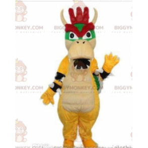 BIGGYMONKEY™ mascot costume of Bowser, famous dinosaur monster