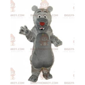 BIGGYMONKEY™ Baloo stil grå bjørnemaskot kostume, grå bamse