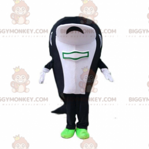 BIGGYMONKEY™ Costume da mascotte Orca, balena bianca e nera