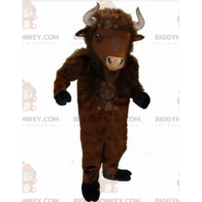 Buffalo BIGGYMONKEY™ mascottekostuum, stierenkostuum