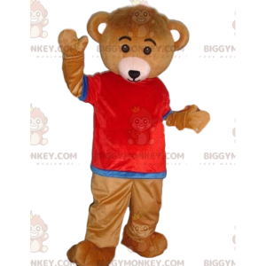 BIGGYMONKEY™ maskotdräkt av utklädd björn, färgglad