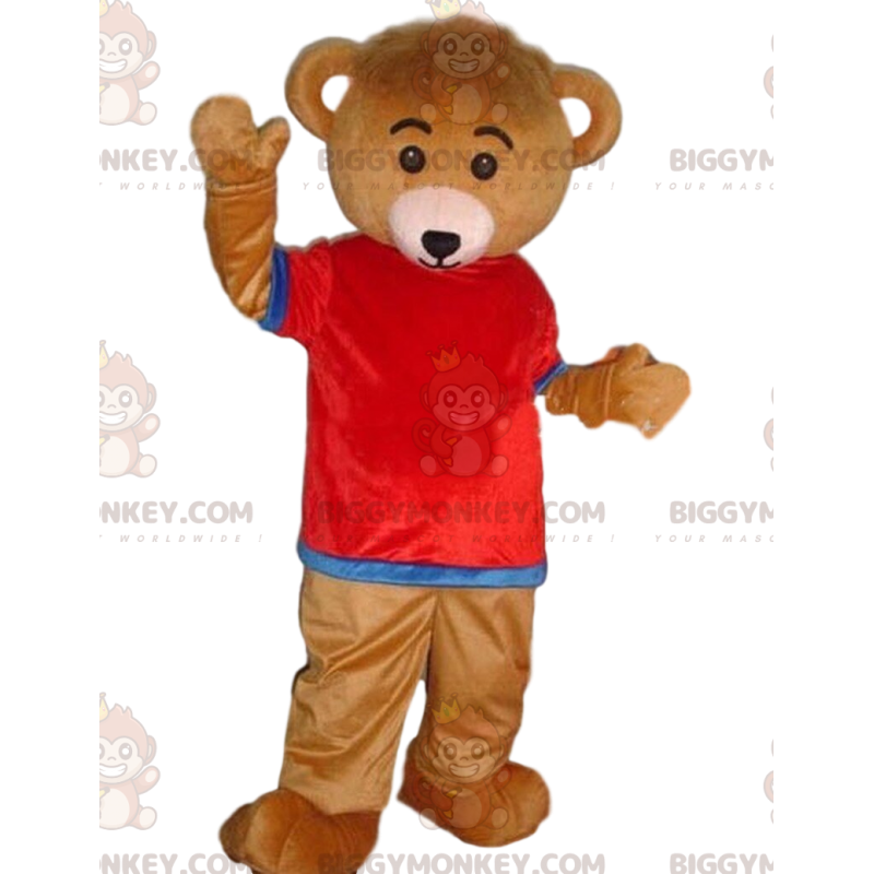 BIGGYMONKEY™ mascot costume of dressed up bear, colorful teddy