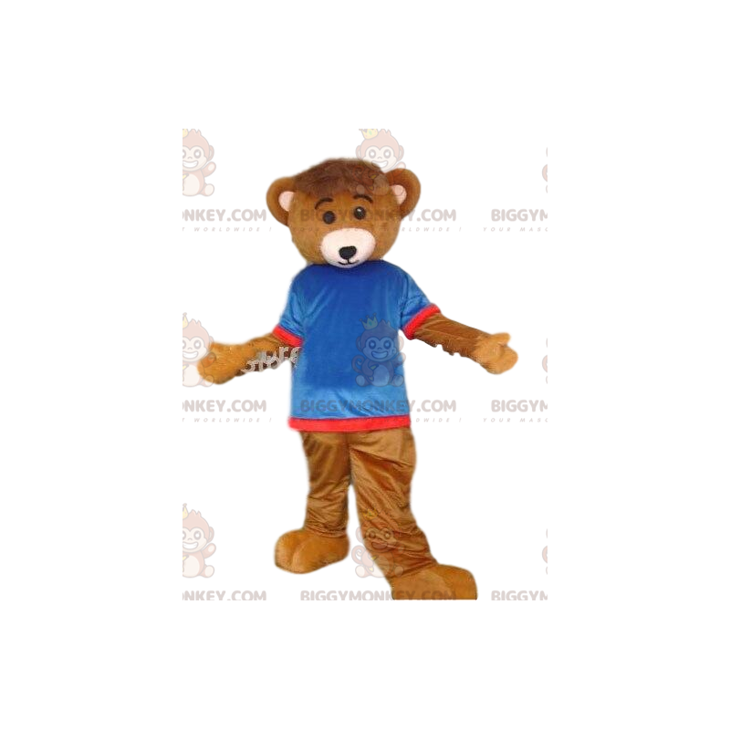 BIGGYMONKEY™ mascot costume of dressed up bear, colorful teddy
