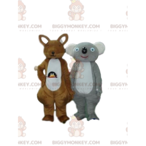 mascote canguru e coala BIGGYMONKEY™s, trajes da Austrália –